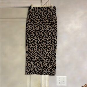 SHEIN Animal Print Midi Skirt
